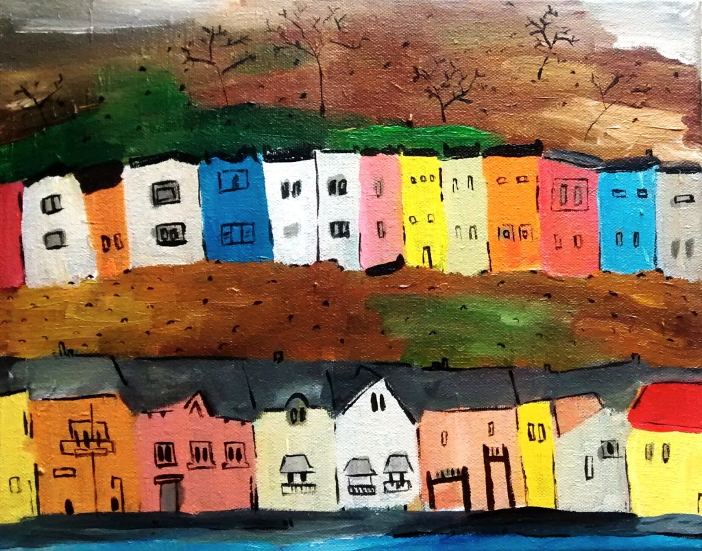 Bristol Painted Houses 24x30cm 75 euros