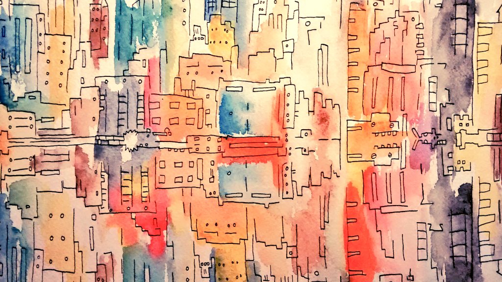 NY reflections 20x30cm Mar 2015 75 euros