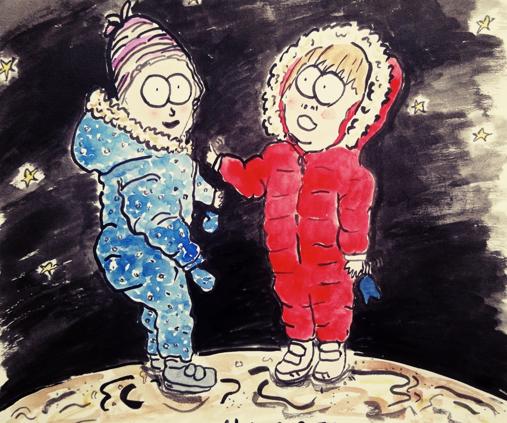 Toddlers in snow&nbsp;suits